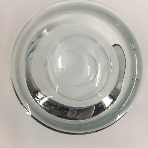 Vintage Toscany Krosno Poland Hand Blown Glass Handled Ice Bucket Chiller Bar - Picture 3 of 5